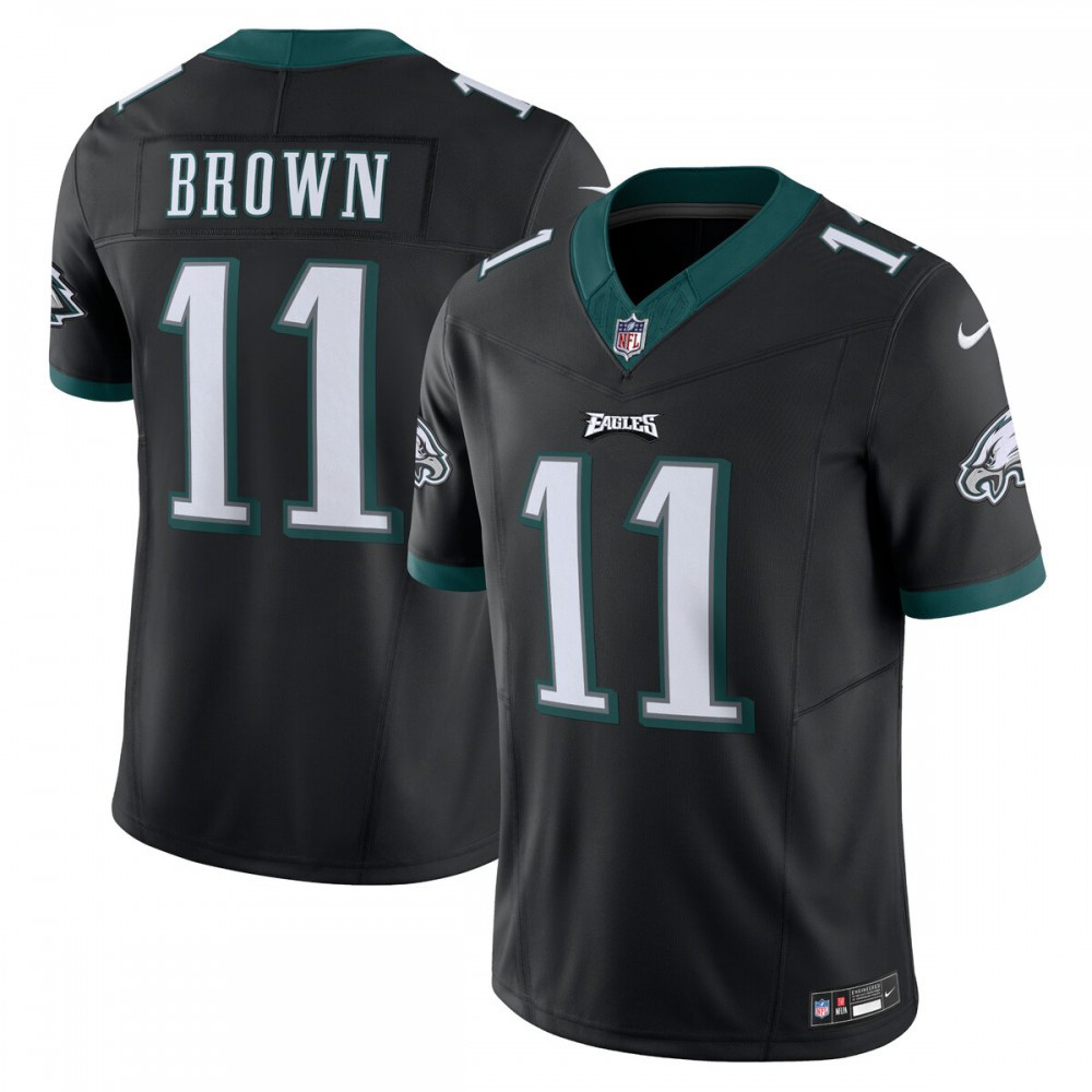 A.J. Brown Philadelphia Eagles Nike Vapor F.U.S.E. Limited Alternate Jersey - Black-GridironStore